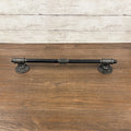 Black Iron Pipe Bath Towel Bar