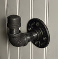 Black Iron Pipe Robe Hooks – Set of 2