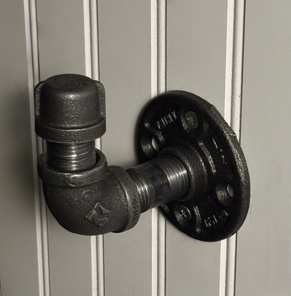 Black Iron Pipe Robe Hooks – Set of 2