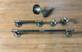 Black Iron Pipe Bathroom Hardware Set – 5 Piece
