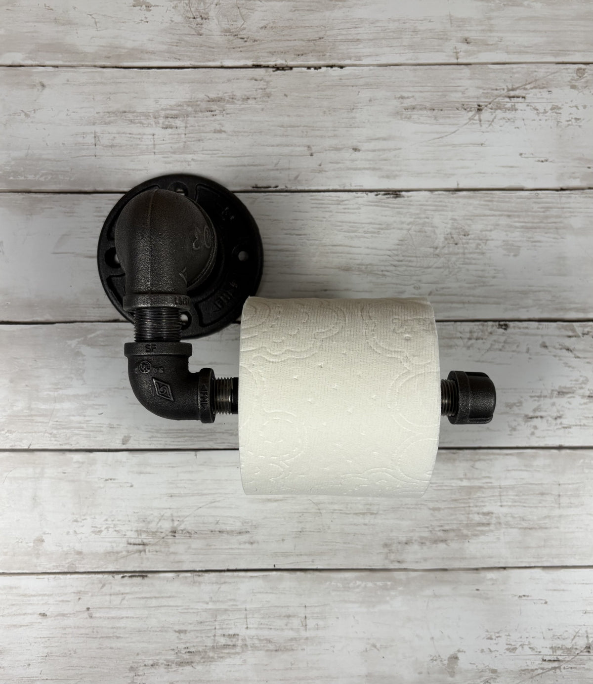 Black Iron Pipe Toilet Paper Holder