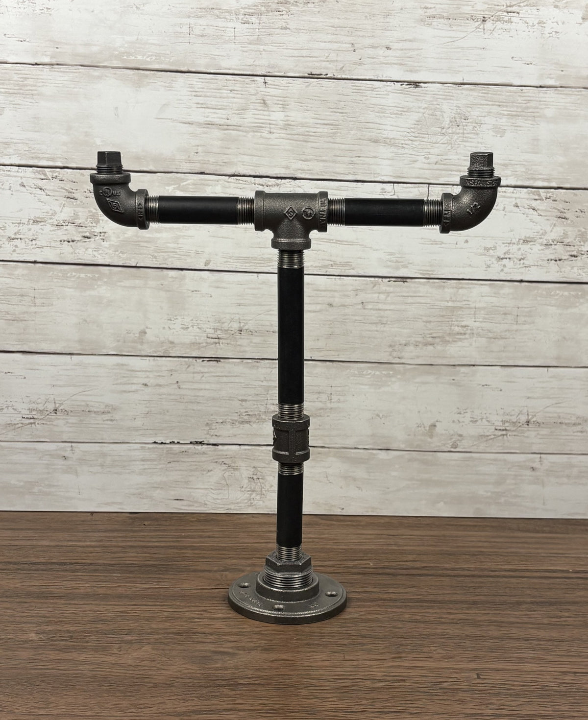 Black Iron Pipe Freestanding Towel Holder