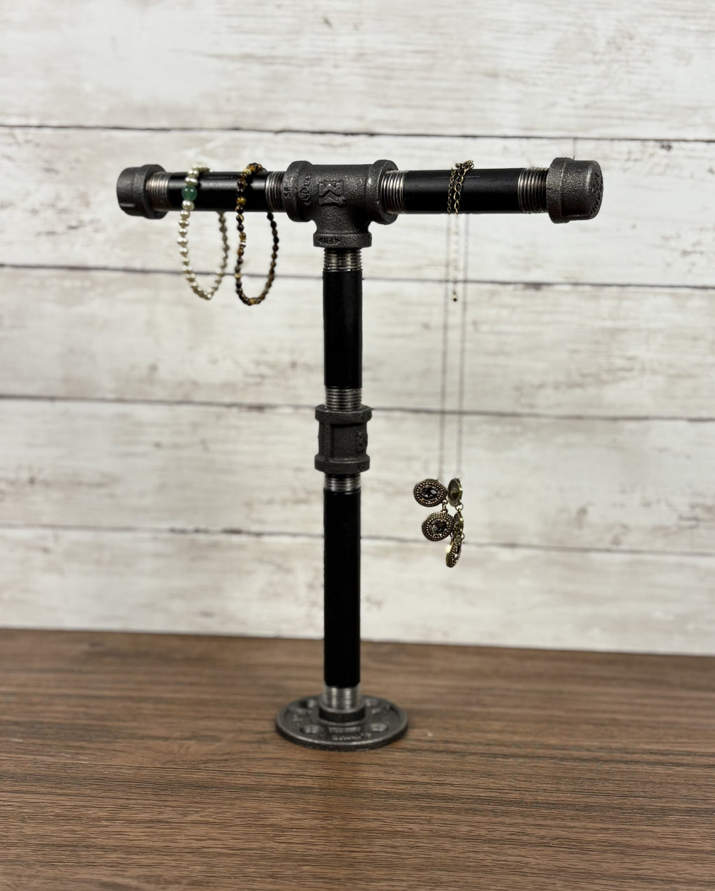 Black Iron Pipe Jewelry Stand