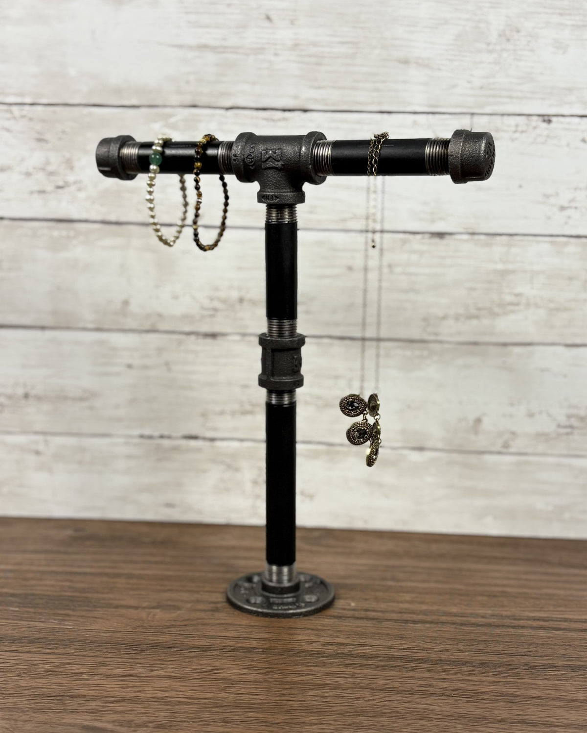 Black Iron Pipe Jewelry Stand