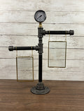 Black Iron Pipe Two-Tier 4x6 Picture Frame Display Stand