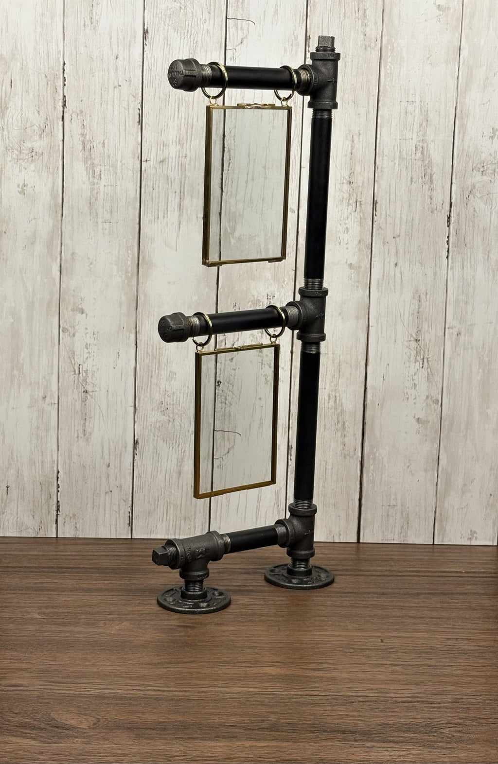Black Iron Pipe Double Picture Frame