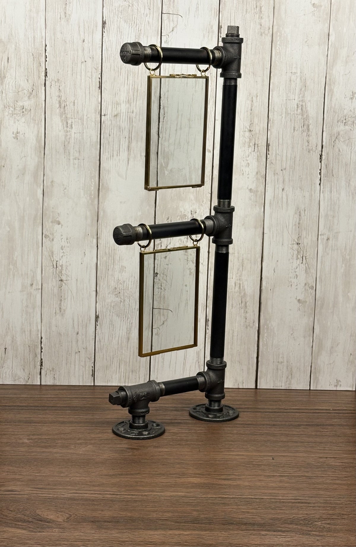 Black Iron Pipe Double Picture Frame
