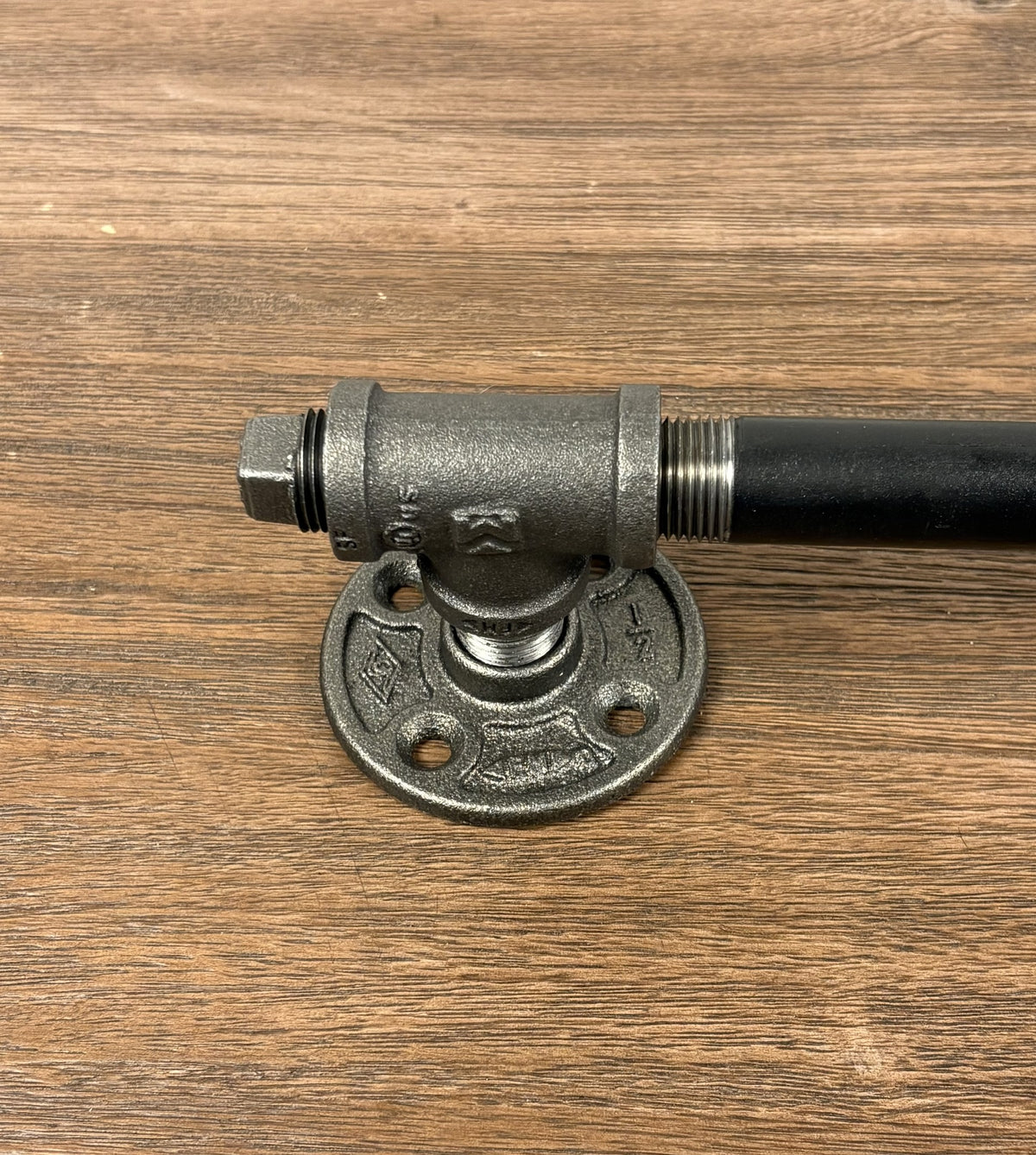 Black Iron Pipe Bath Towel Bar