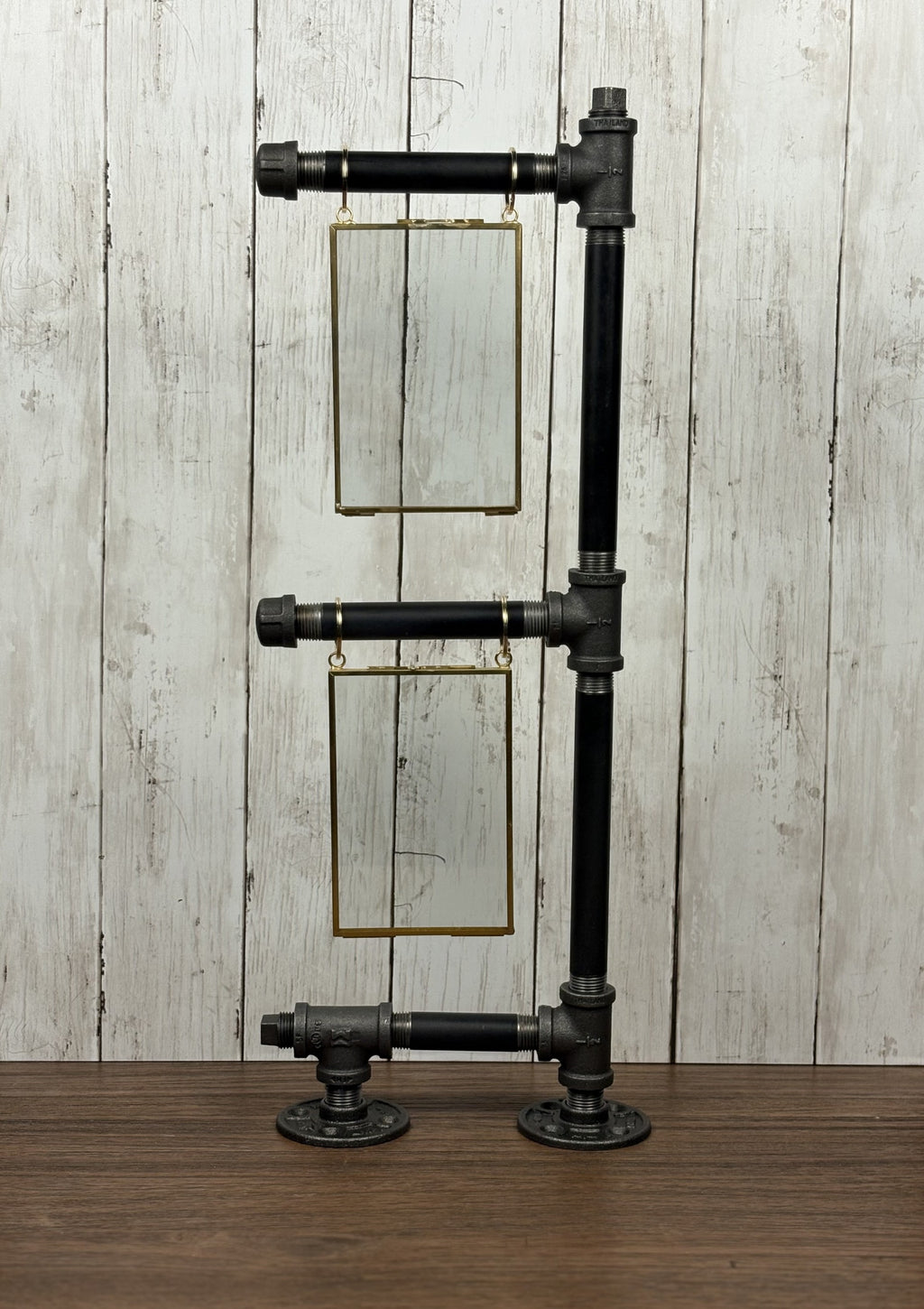 Black Iron Pipe Double Picture Frame