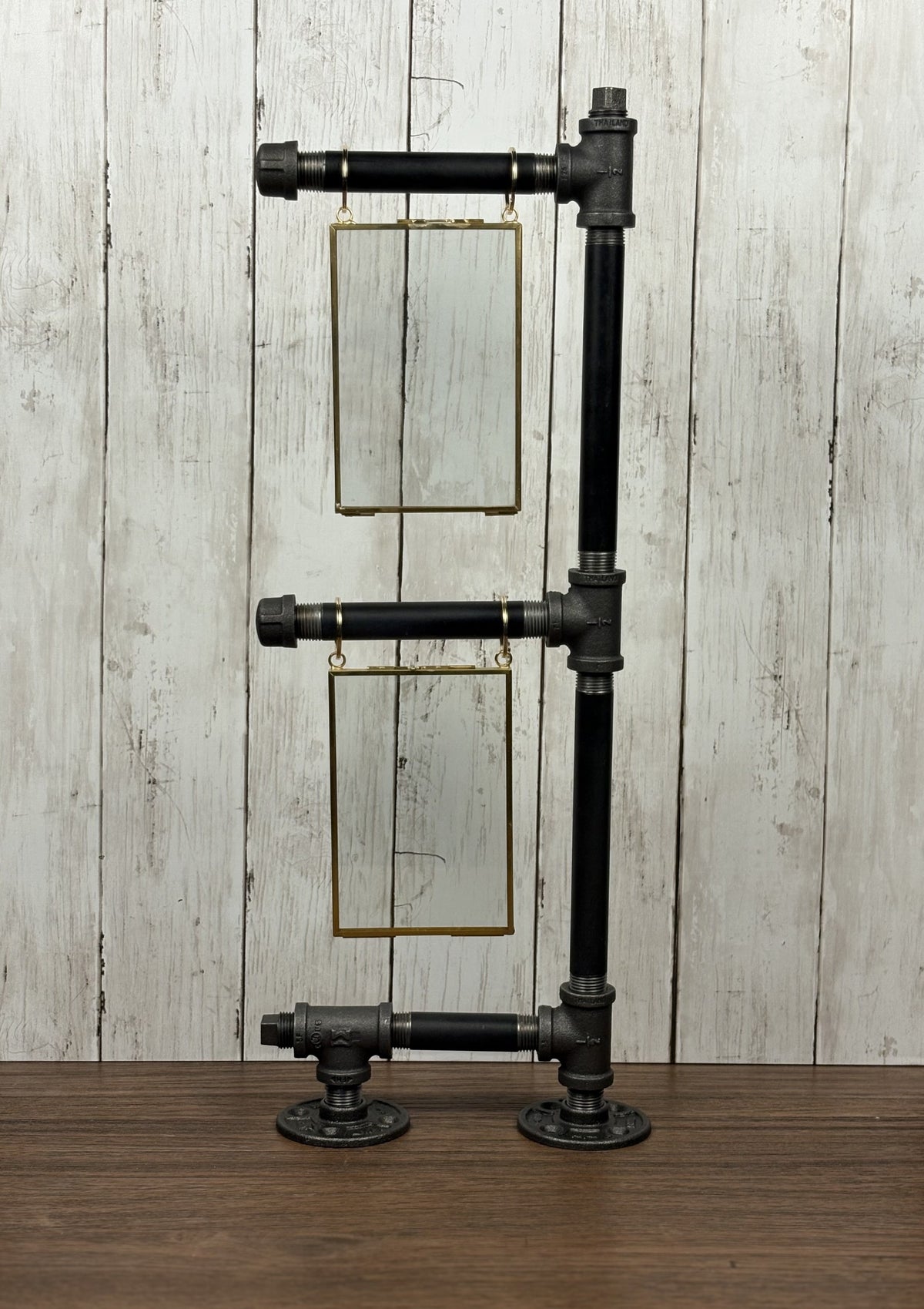 Black Iron Pipe Double Picture Frame