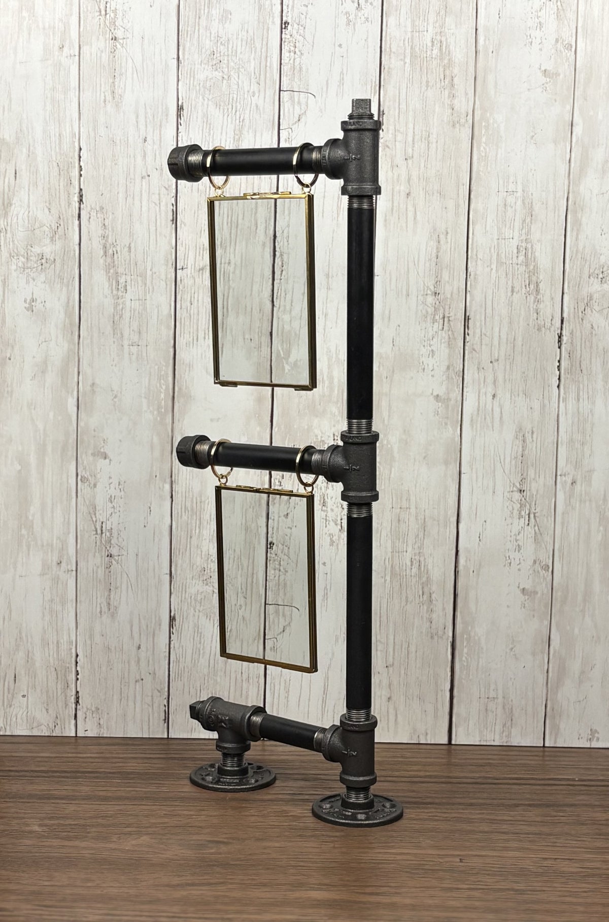 Black Iron Pipe Double Picture Frame