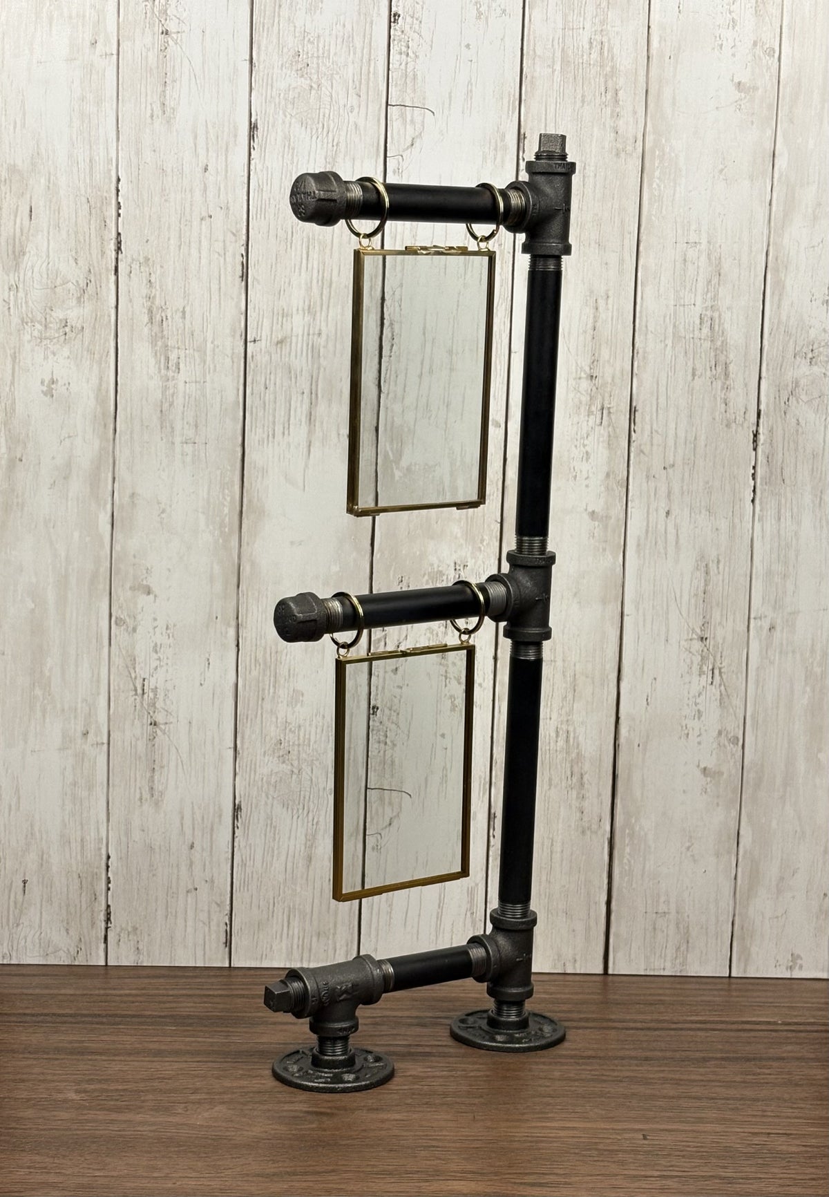 Black Iron Pipe Double Picture Frame