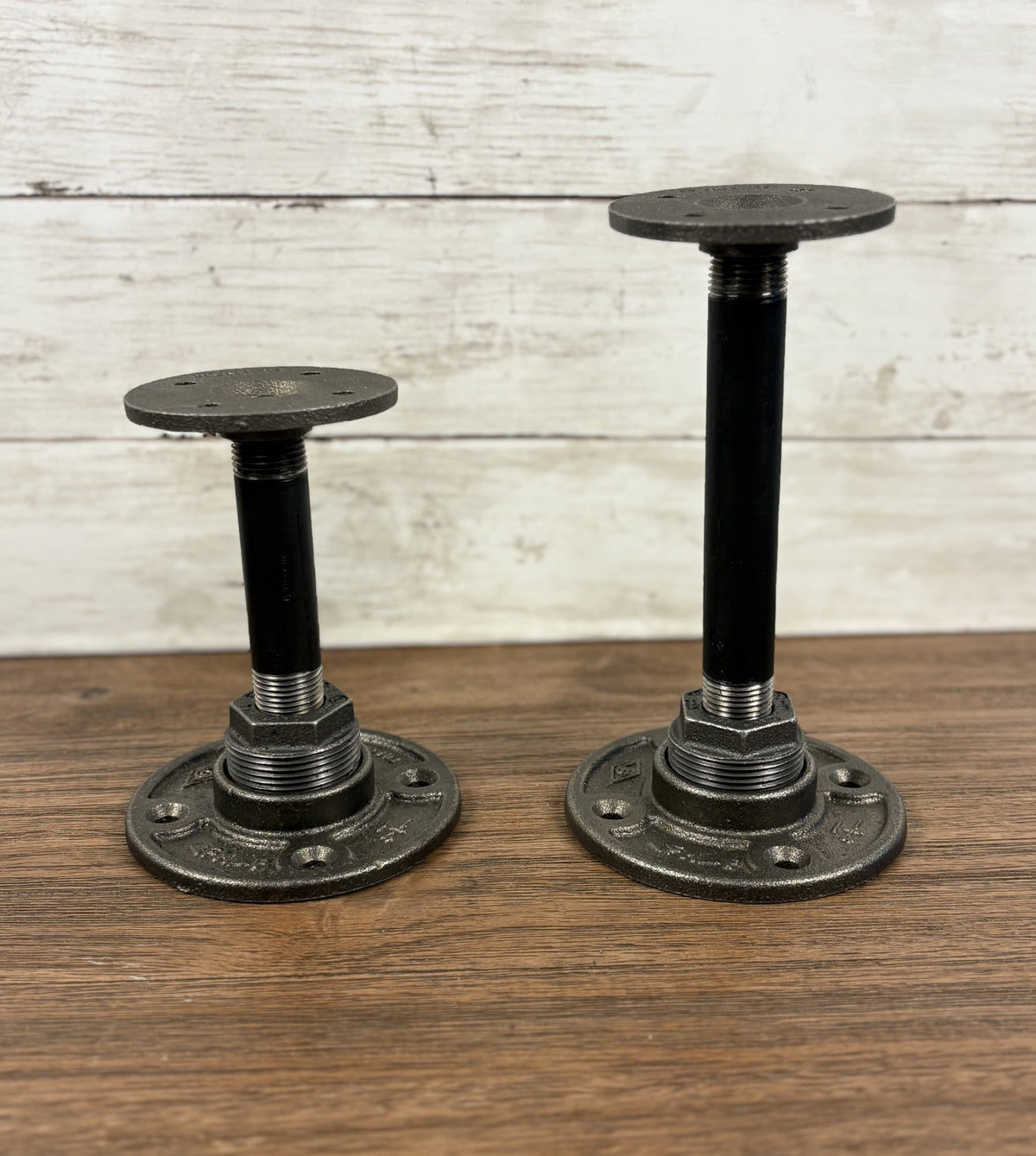 lndustrial Pipe Candle Holder- Set of 2