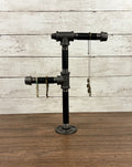 Black Iron Pipe Two-Tier Jewelry Display