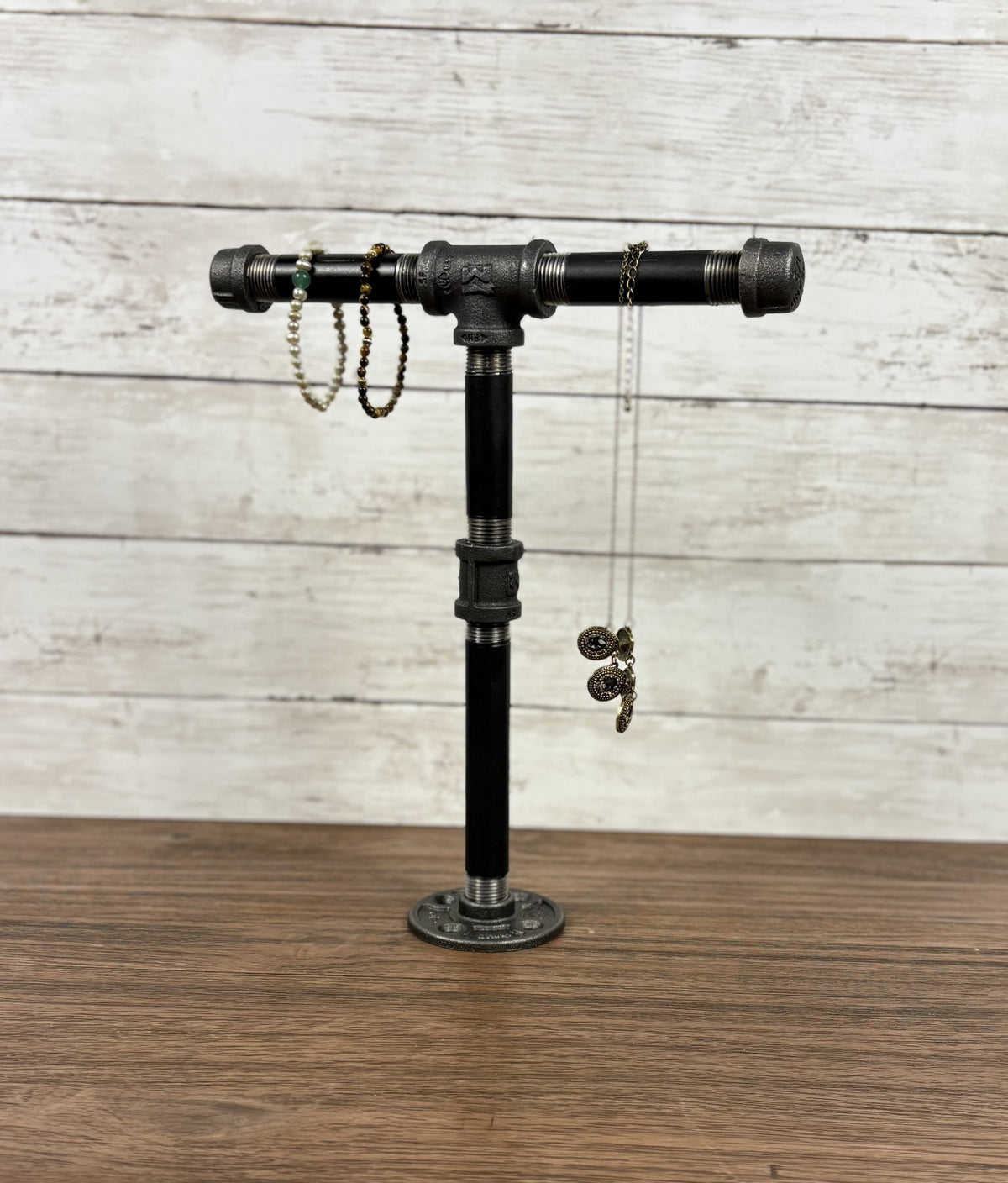 Black Iron Pipe Jewelry Stand